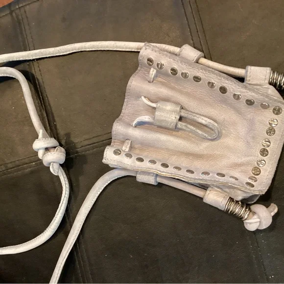 Free People phone Holder grey with rivets. 4x8 - Picture 3 of 6